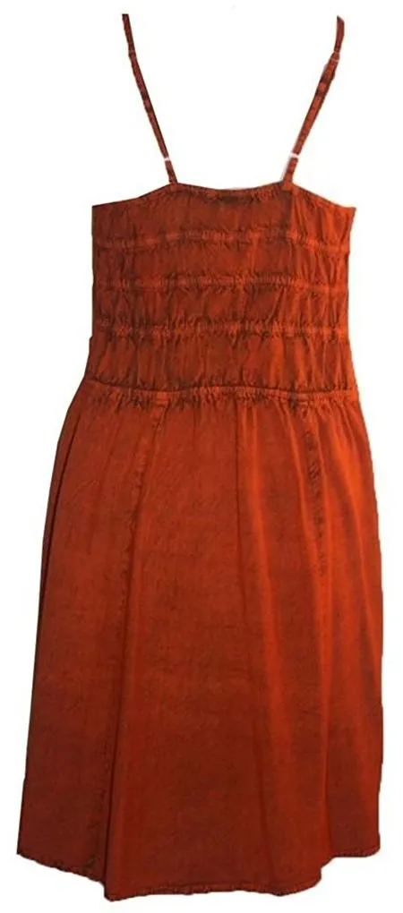 101 DR Spaghetti Strap Baby Doll Mid Length Summer Dress