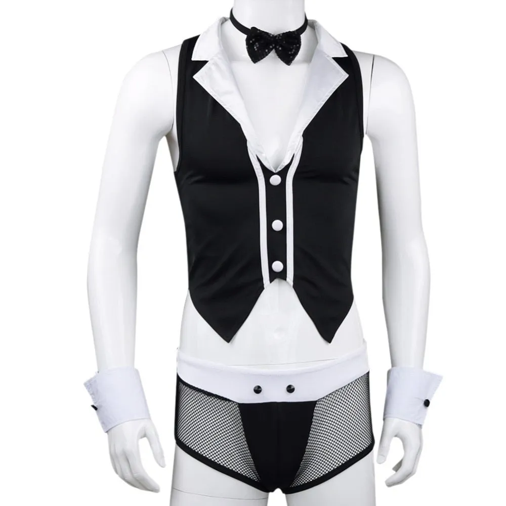 5pcs Mens Sexy Maid Role Play Costume