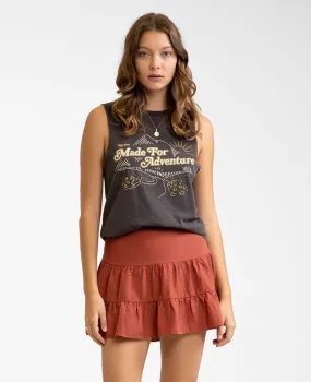 Adventure Vintage Muscle Tank - Washed Black