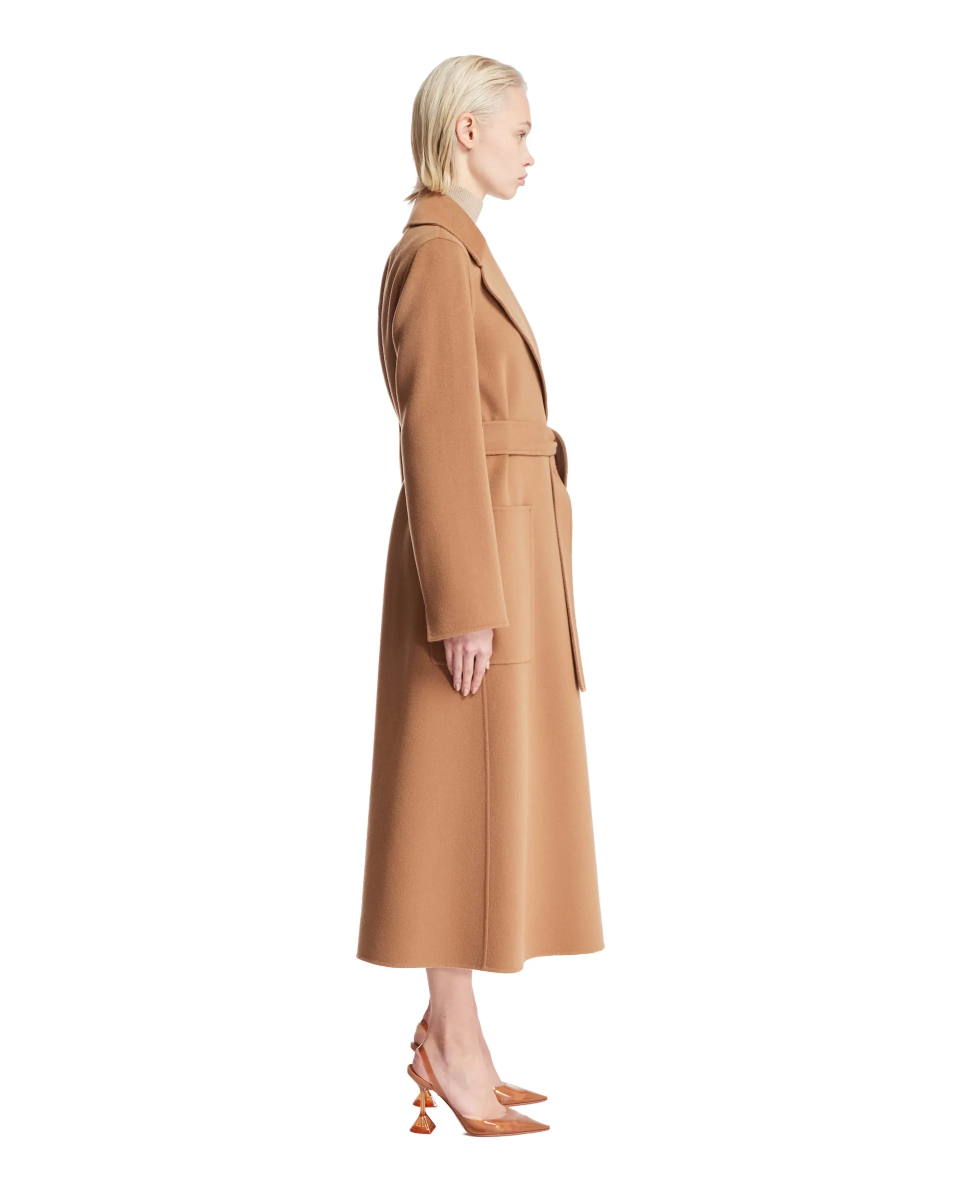 Beige Wool Belted Coat