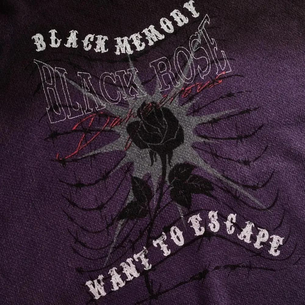 Black Rose Knitted Ripped Oversized Sweater