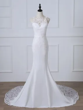 Bridelily Precious Spaghetti Strap Lace Mermaid Wedding Dress