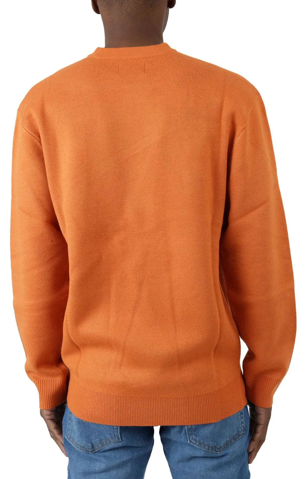 Burnt Orange Jacquard Butterfly Sweater