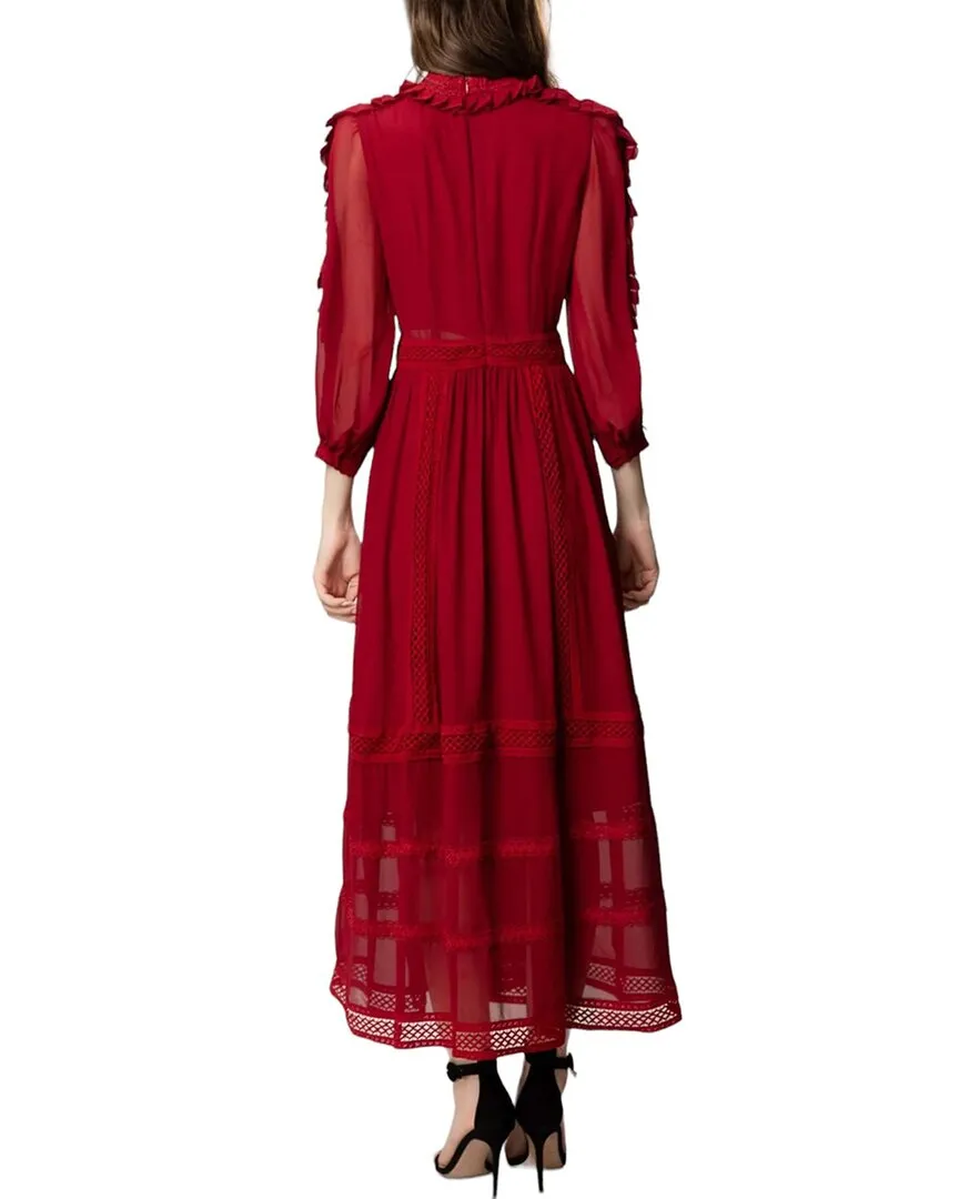 Burryco Silk-Blend Midi Dress