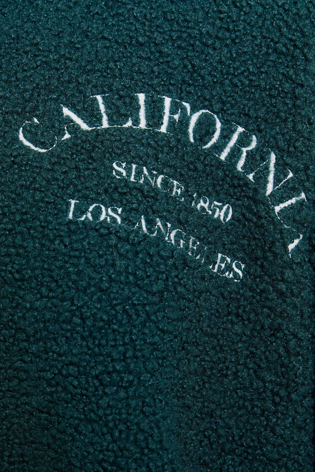 “California” Embroidered Fleece Quarter Zip Sweatshirt
