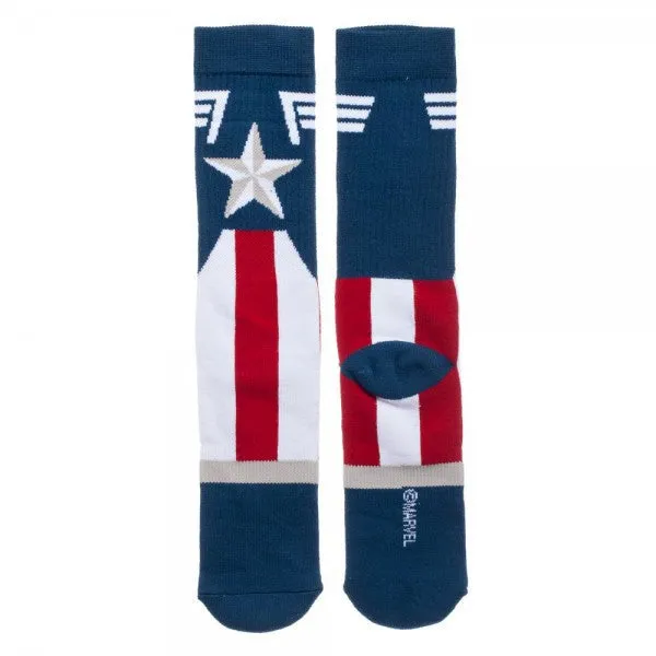 Captain America Suit Up Crew Socks (Men's)