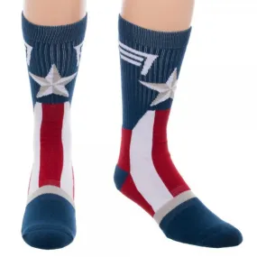 Captain America Suit Up Crew Socks (Men's)