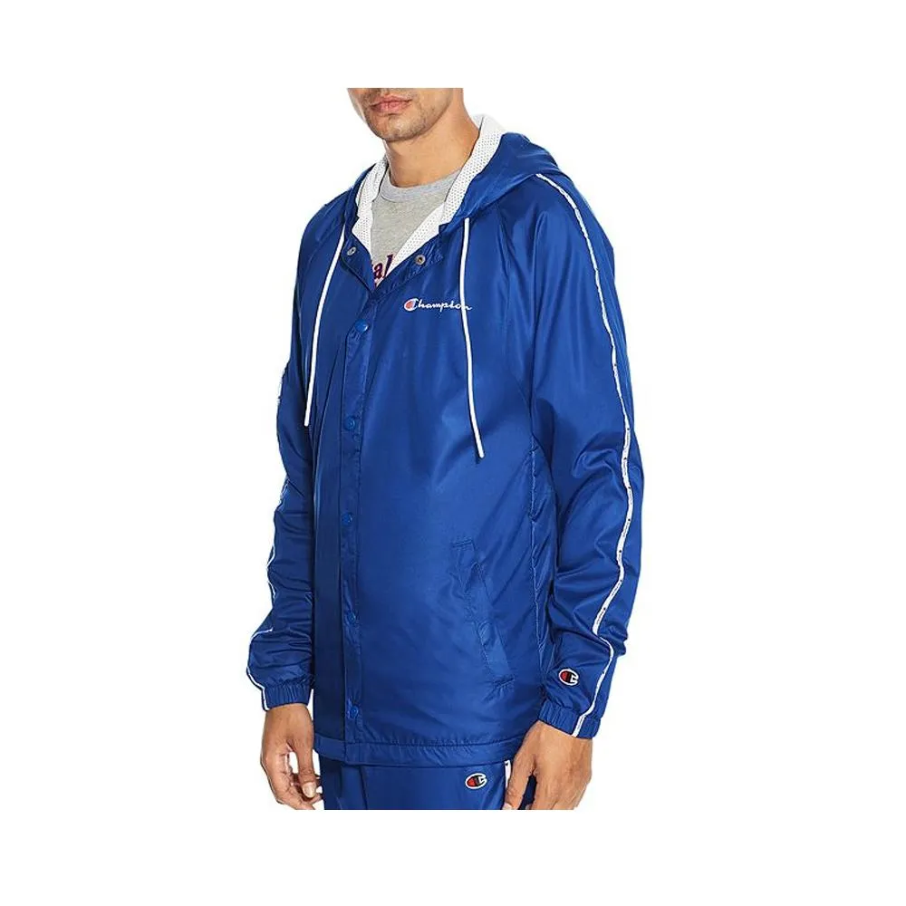 Champion Men's Satin Jacket with Hood Surf the Web V9656