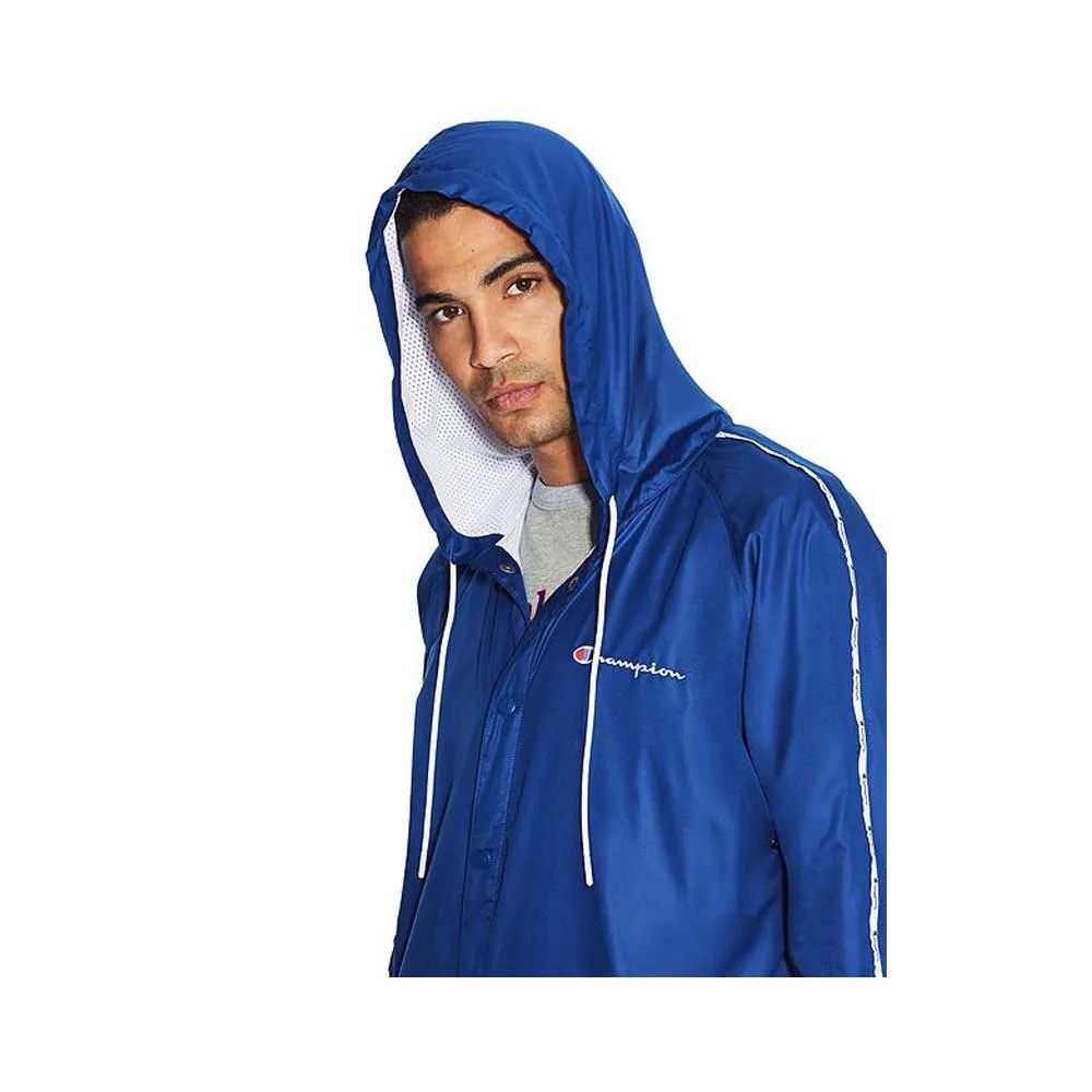 Champion Men's Satin Jacket with Hood Surf the Web V9656
