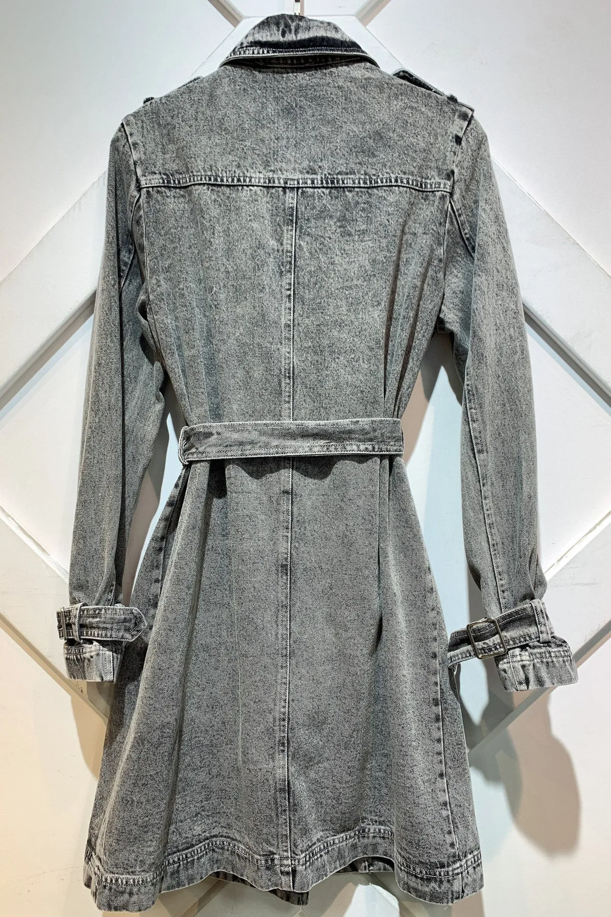 Ciminy Ladies Grey Denim Trench Coat