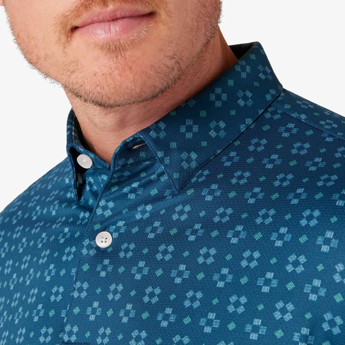 Halyard Polo in Poseidon Festive Geo