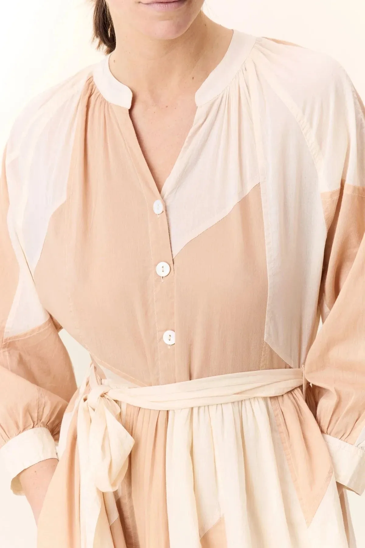 Leon & Harper Runa Patch Dress Nude