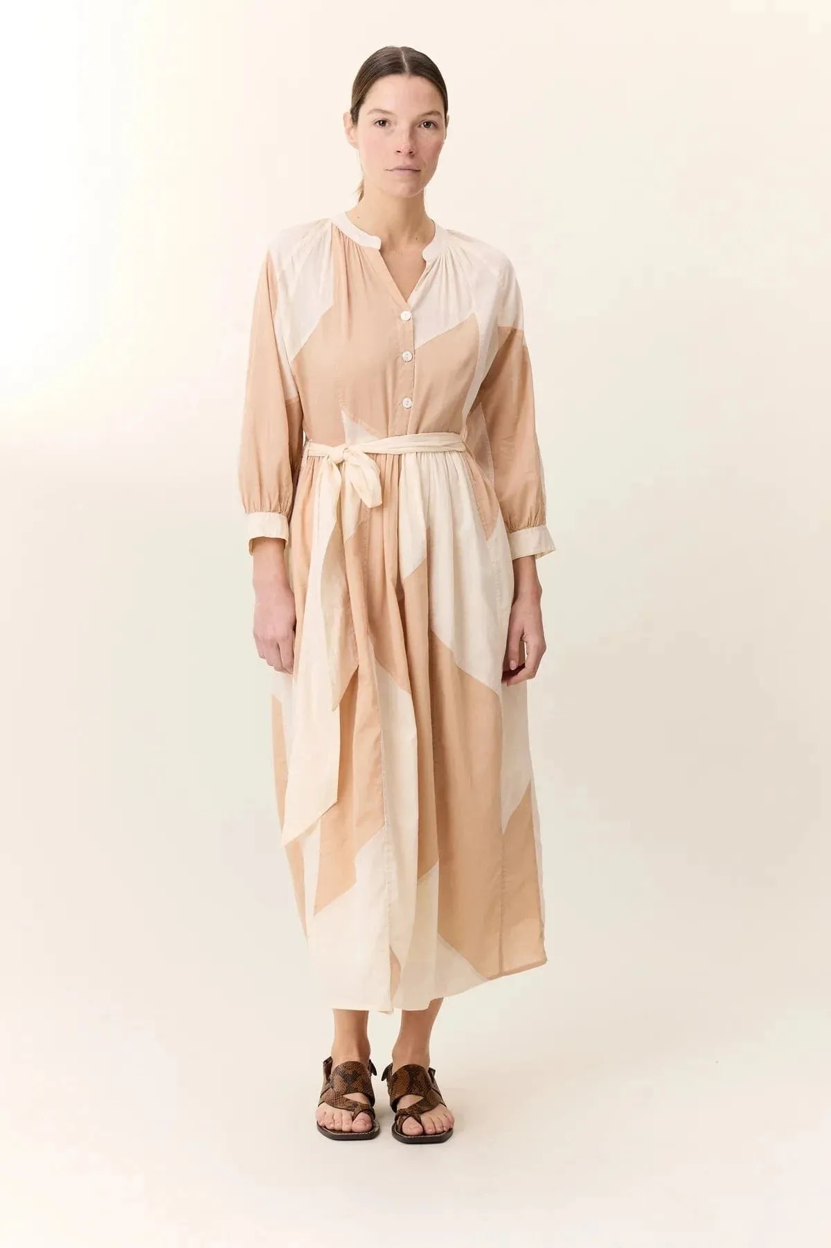 Leon & Harper Runa Patch Dress Nude