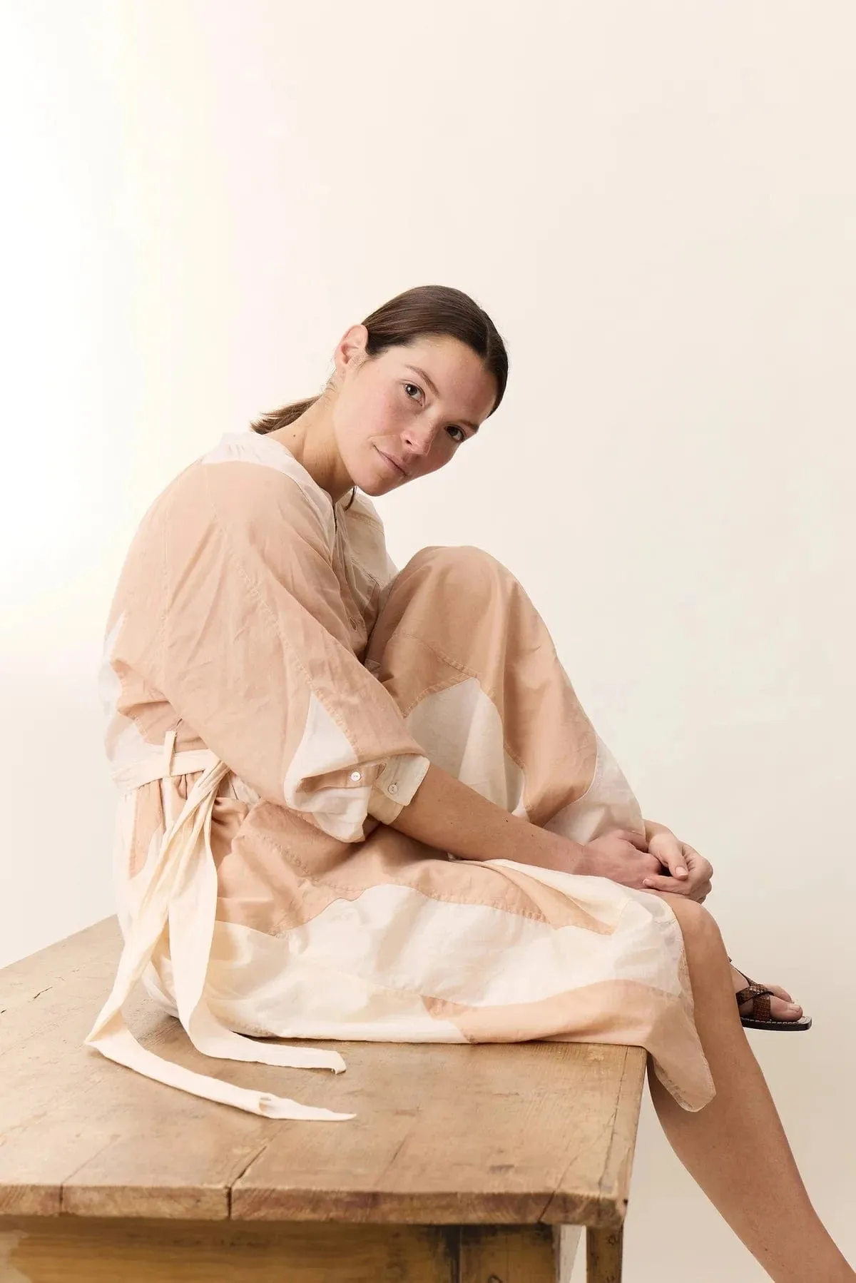 Leon & Harper Runa Patch Dress Nude