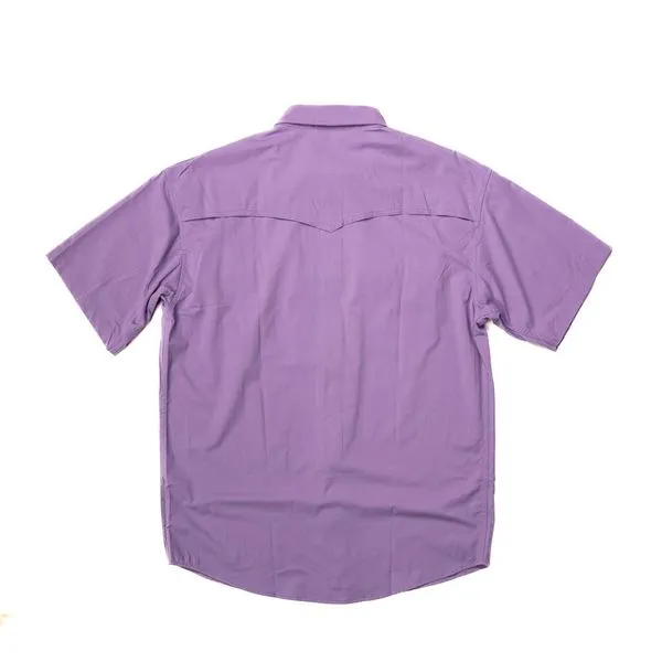 Men's Poncho Purple Pearl Snap Shirt Railhead-Prpl