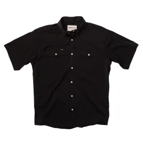 Men's Poncho Regular Fit Black Pearl Snap Shirt Bandera-Blk