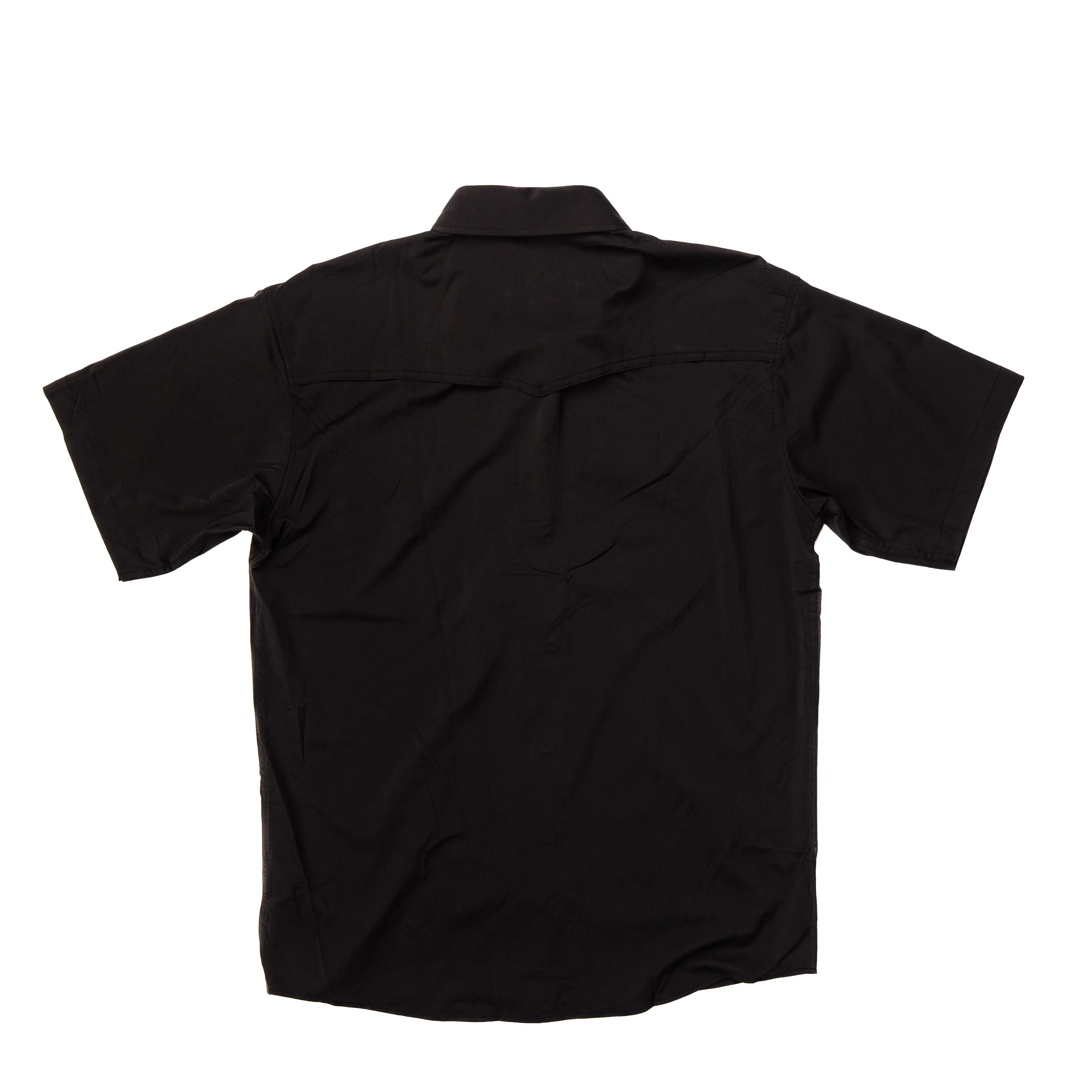 Men's Poncho Regular Fit Black Pearl Snap Shirt Bandera-Blk
