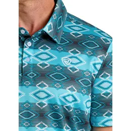 Men's Rock & Roll Aztec Printed Polo BM51T06624