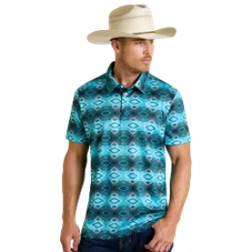 Men's Rock & Roll Aztec Printed Polo BM51T06624