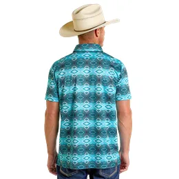 Men's Rock & Roll Aztec Printed Polo BM51T06624