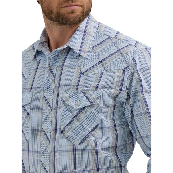 Men's Wrangler Men's 20X Competition Western Plaid Long Sleeve Snap Shirt 112356580