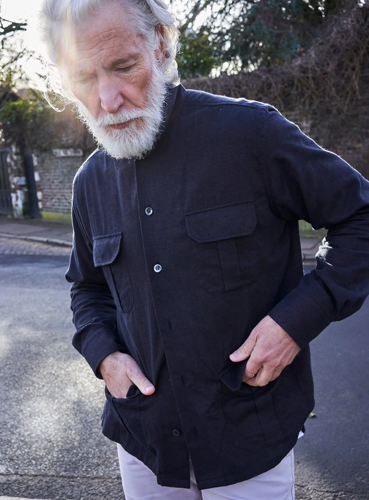 Recycled Italian Chocolate Flannel Overshirt