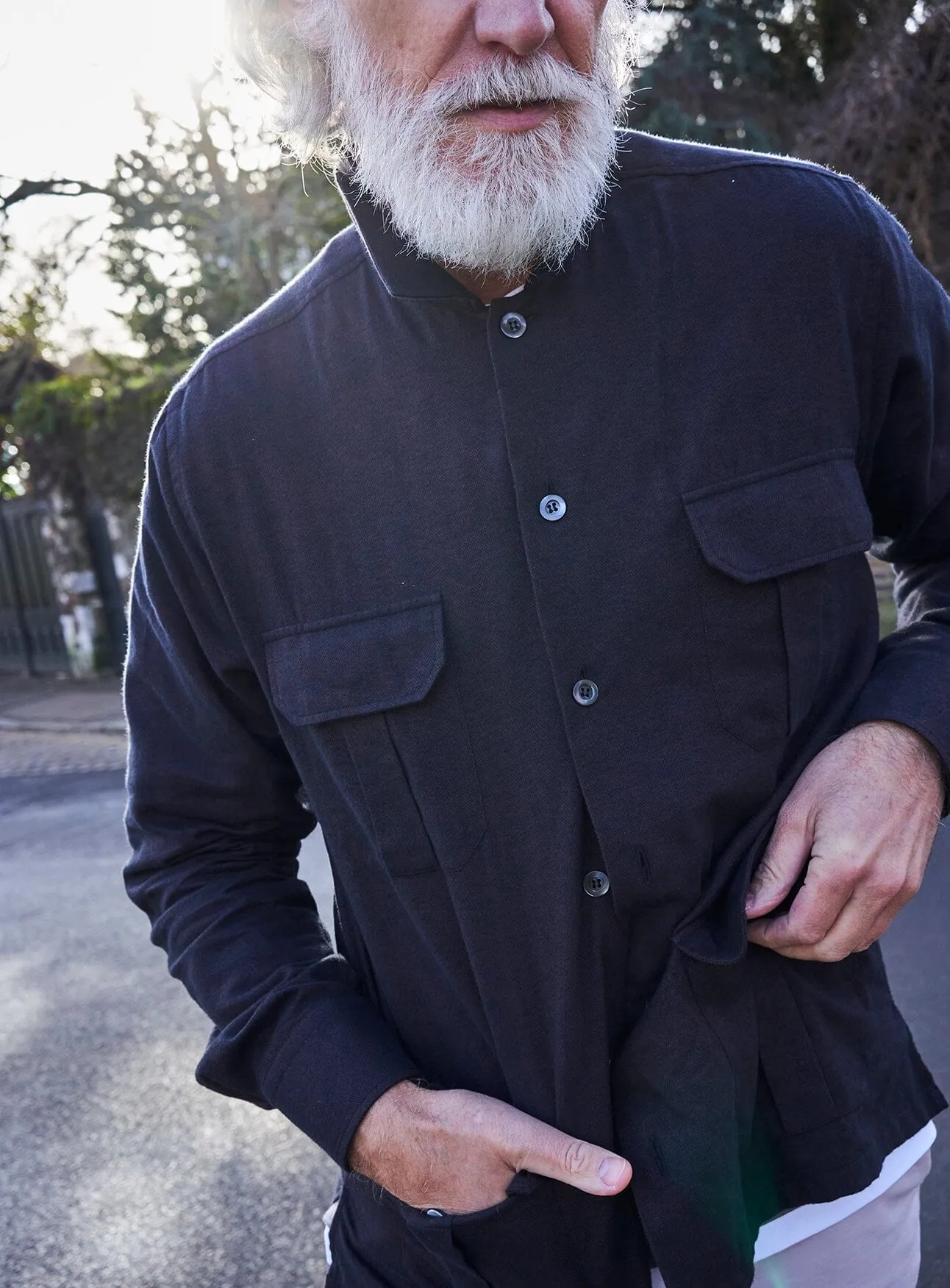 Recycled Italian Chocolate Flannel Overshirt