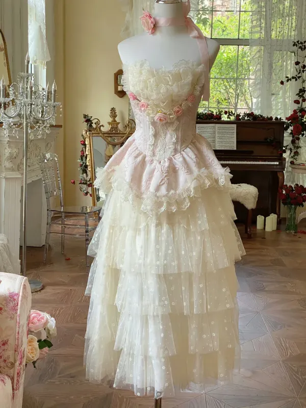 Rose Lace Marie Antoinette Style Dress