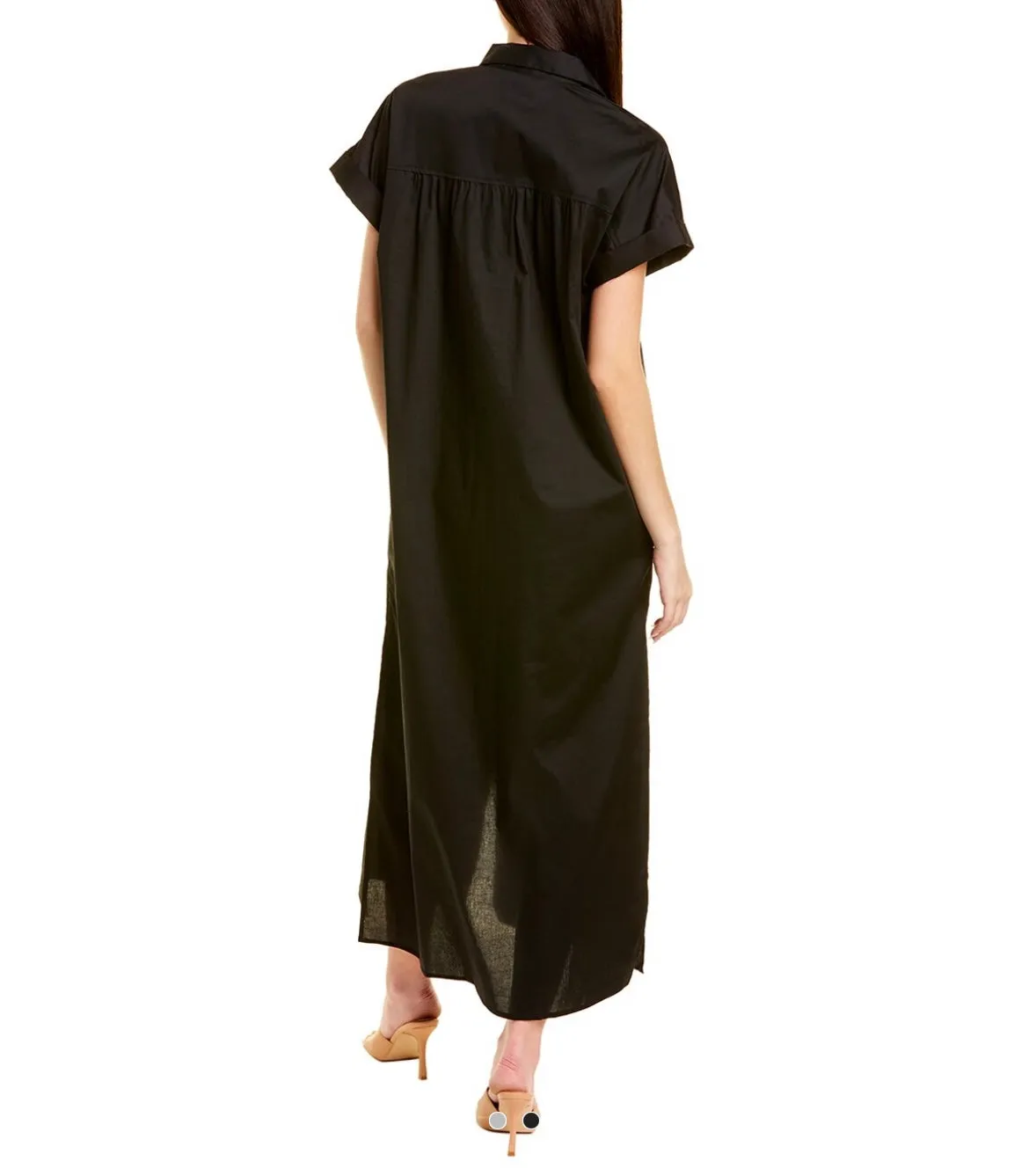 Shirt dress Maxi Cotton Dress in ocean *monogram available
